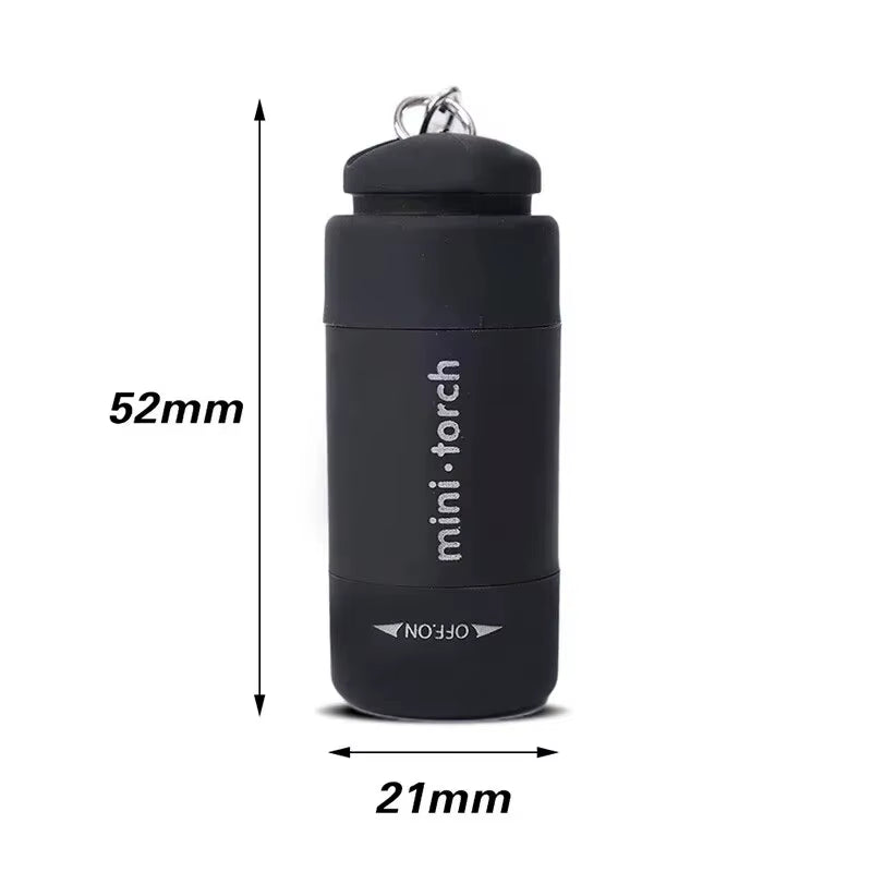 LED Micro Pocket Flashlight Portable USB Rechargeable Keychain Flashlight Waterproof Home Outdoor Hiking Camping Flashlight