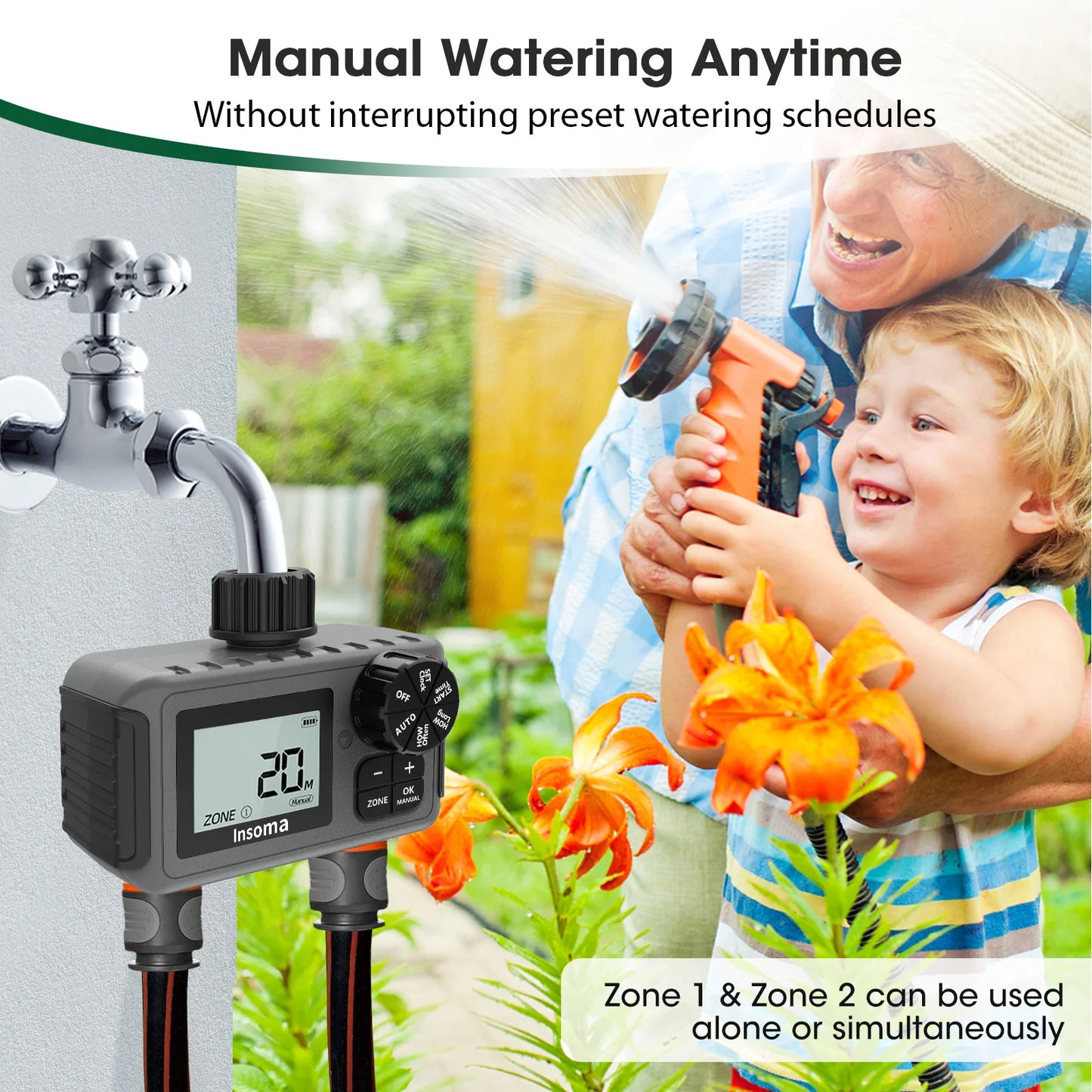 Dual Outlets Smart Irrigation System For Efficient Watering by eprolo