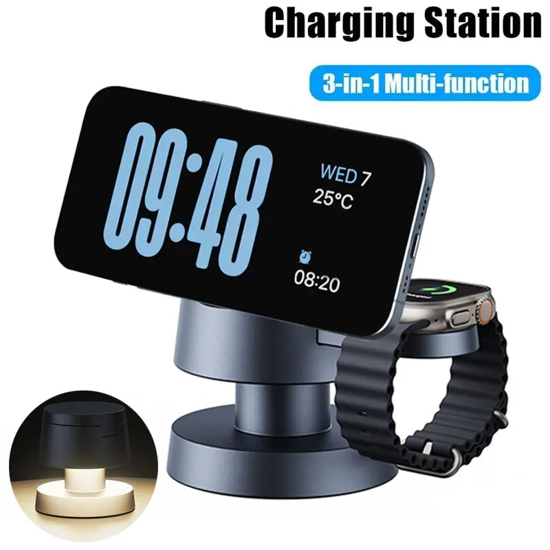 Magnetic Night Light Wireless Charger Stand Four In One by eprolo