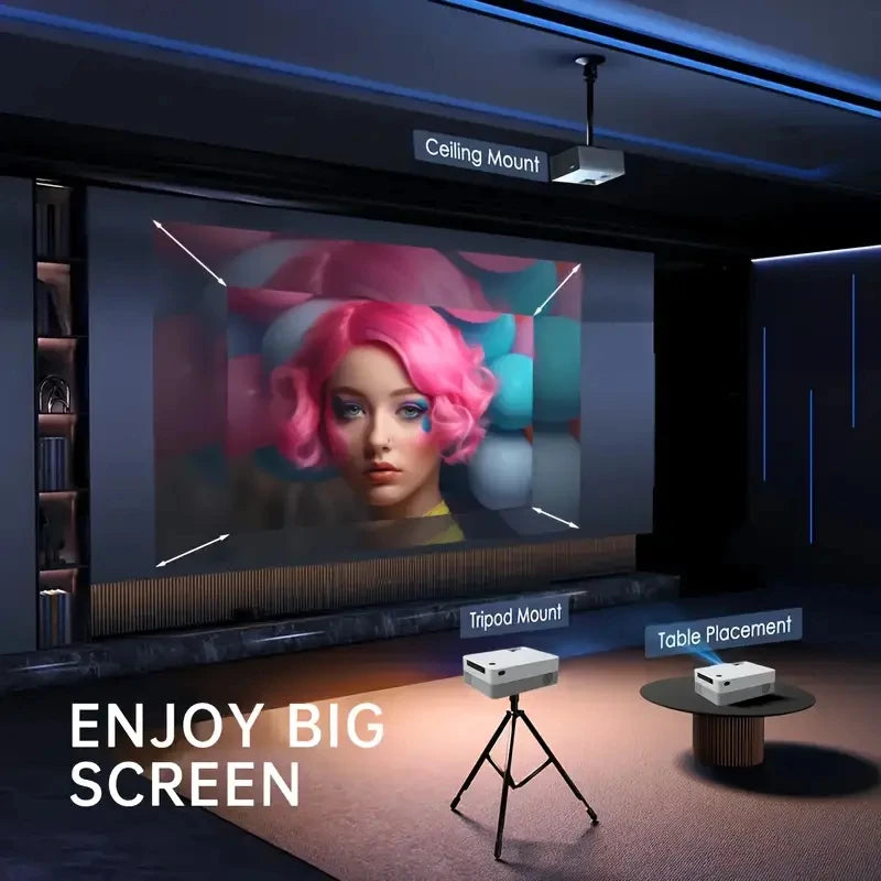 Smart LED Projector Full HD Home Theater Experience by eprolo