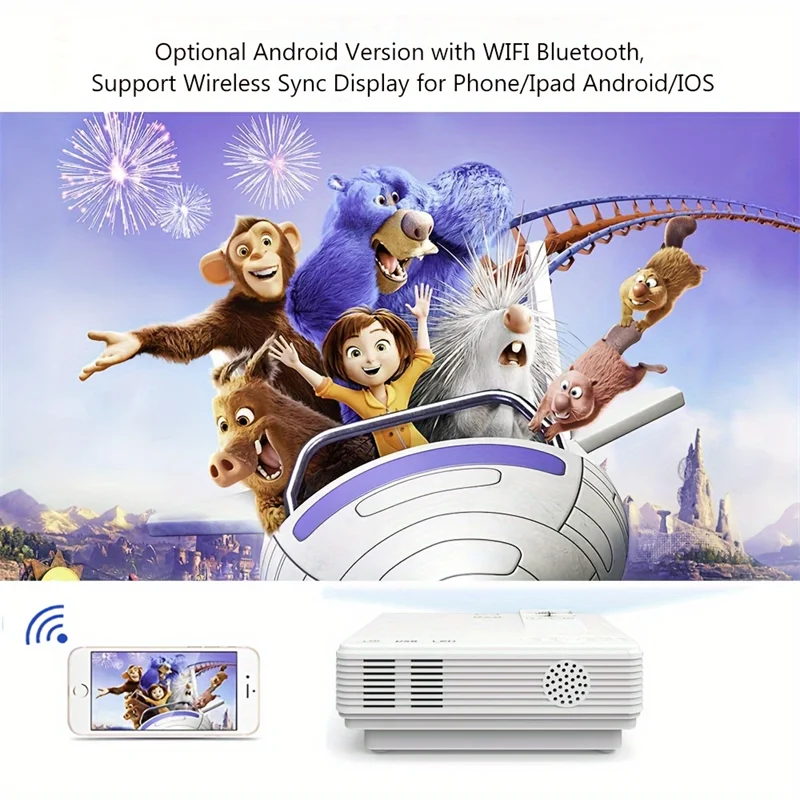 Portable LED Projector 4K For Home Theater And Travel by eprolo
