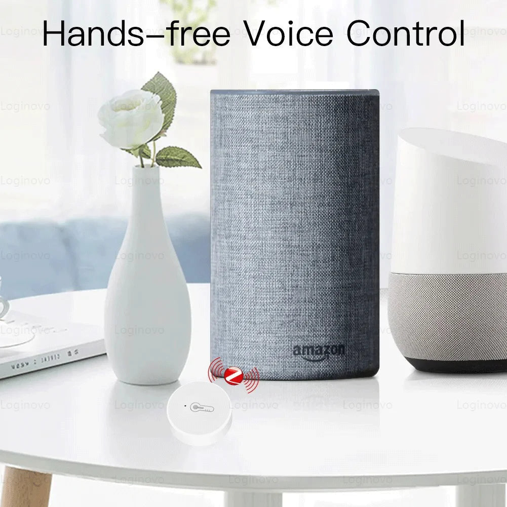 Voice Control Smart Temperature And Humidity Sensor by eprolo