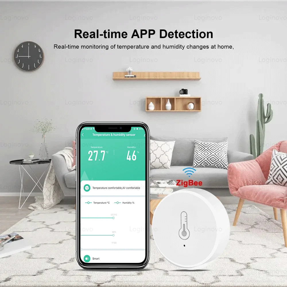 Voice Control Smart Temperature And Humidity Sensor by eprolo