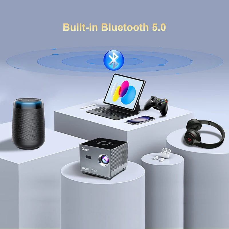 Voice Remote Control Projector 8K 4K With LED Lighting by eprolo