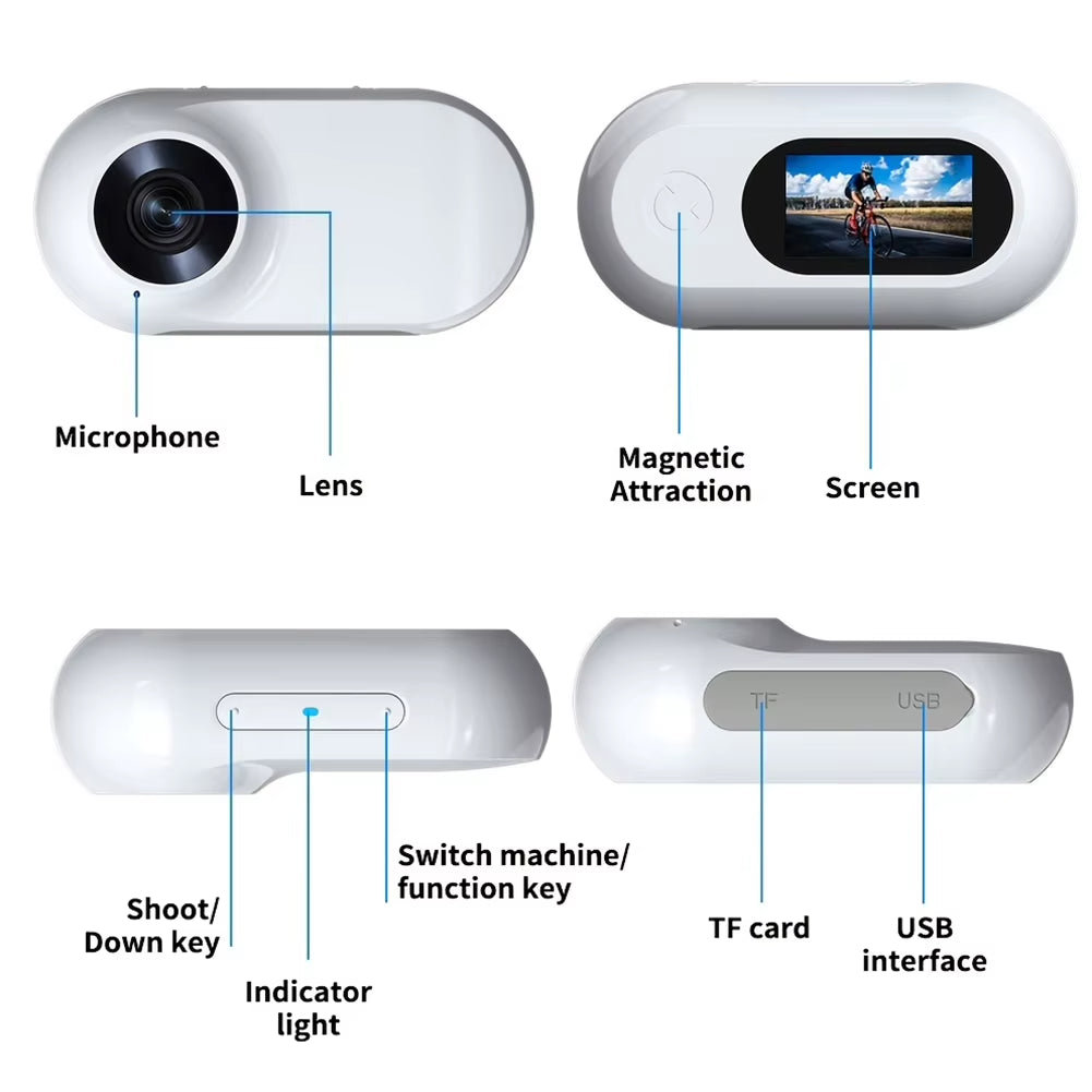 HD 1080P Dog Tracker Collar No Wifi Needed Dog Cat Pet Camera Collar Security Camera Video Records for Cats Dogs Birthday Gift