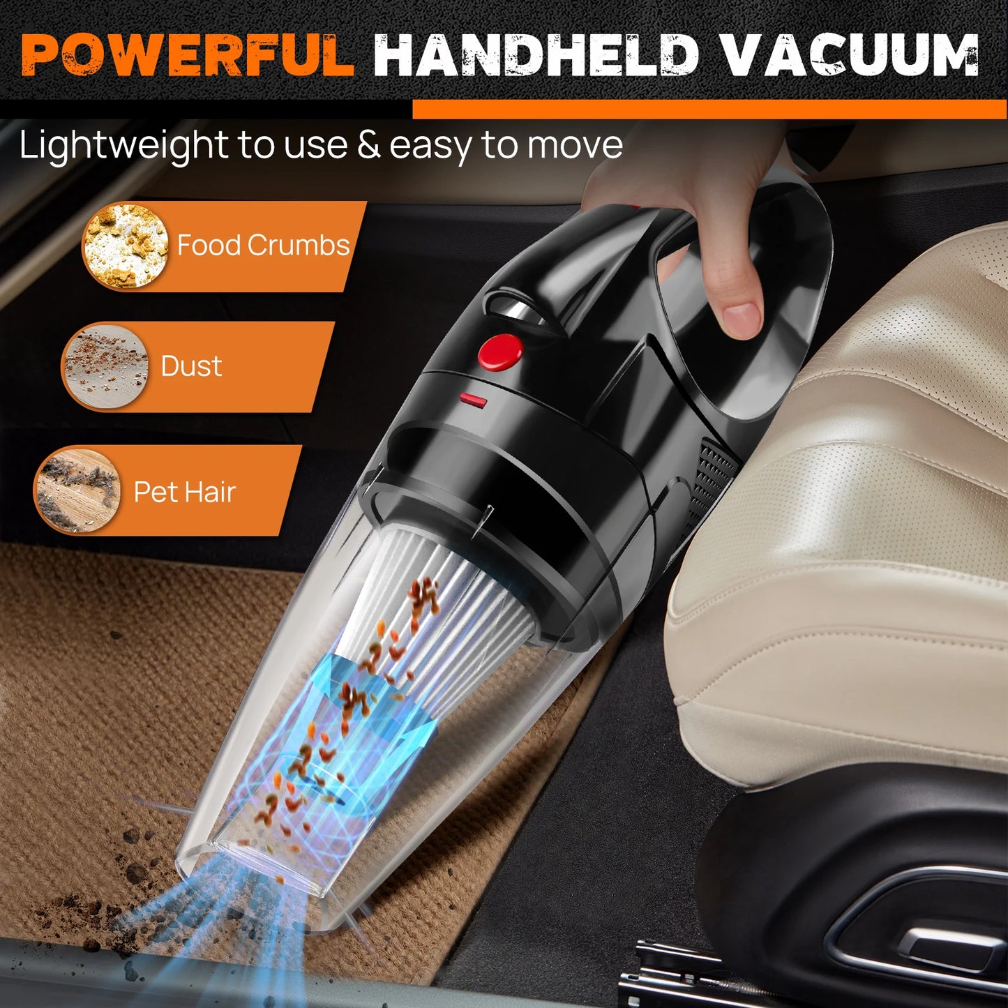 Strong Suction Handheld Vacuum Cleaner For Home And Car by eprolo